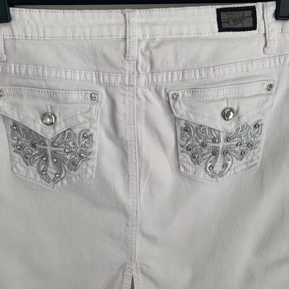 Earl Jeans White Denim Mini Skirt - Picture 5 of 6